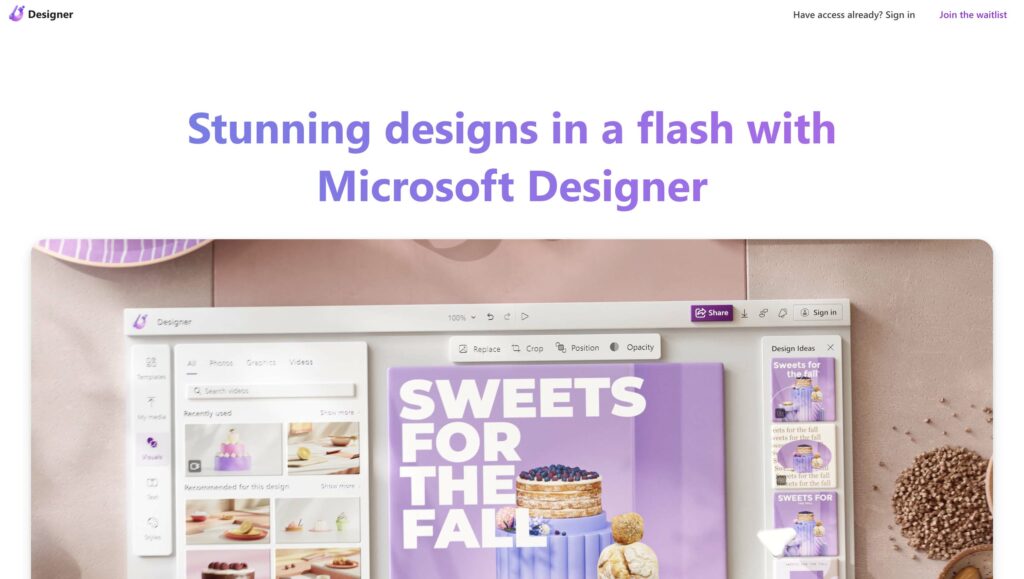 Microsoft Designer ai tool