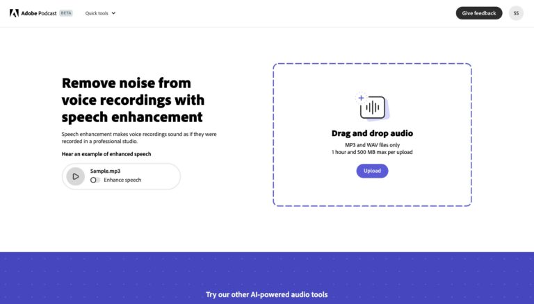 Adobe Podcast Enhance Brigade Web