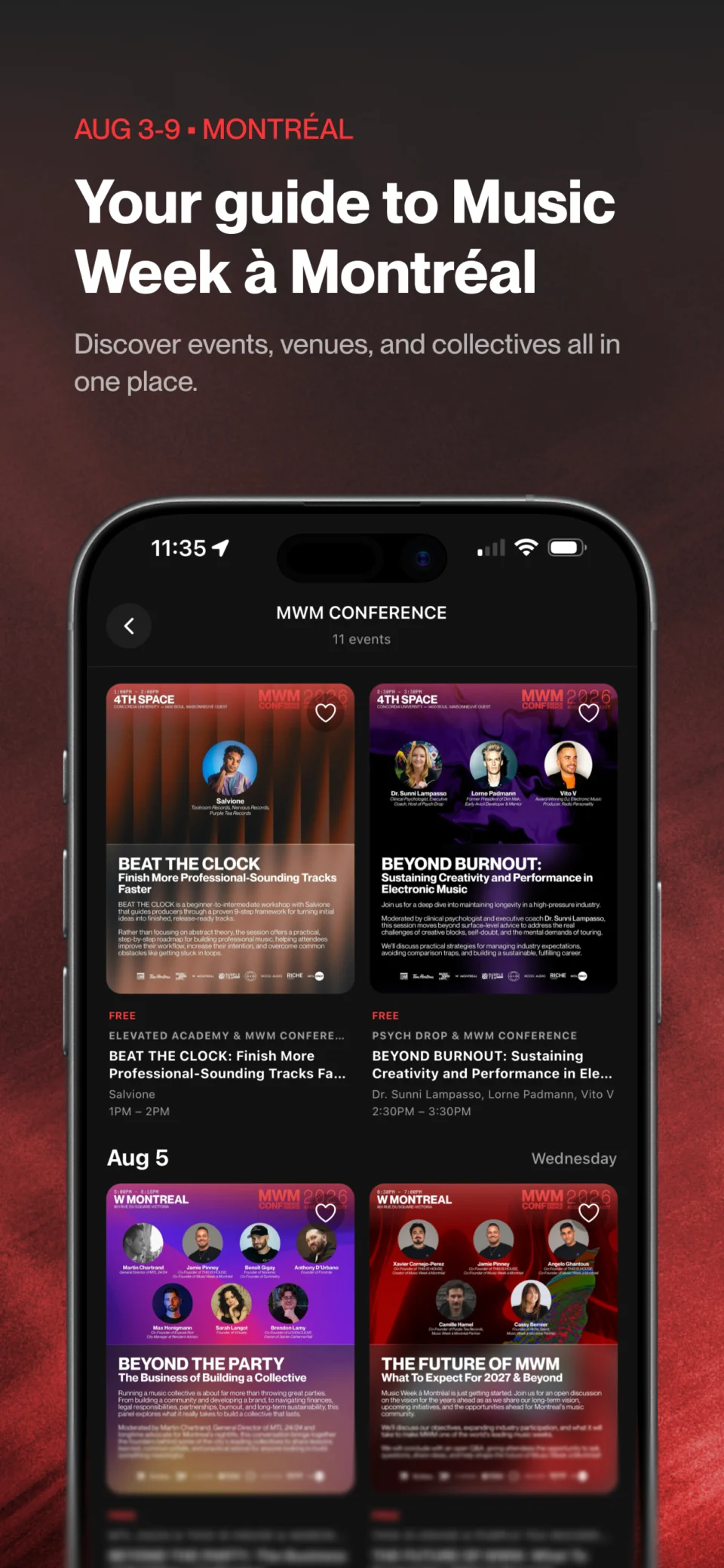 Application Music Week à Montréal : programme de la conférence